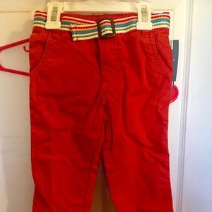 Red Toddler Pants with Belt. Brand new, never worn